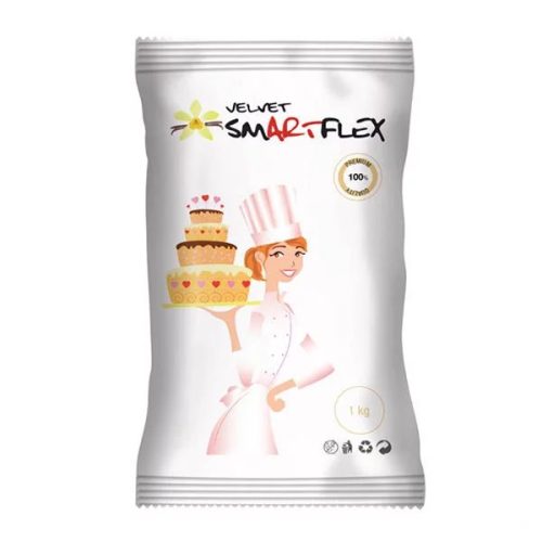 Smartflex Velvet Tortaburkoló-Fondant - Vaníliás -  Fehér - 1kg                                                                                                                                     