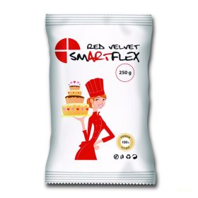   Smartflex Color Velvet Tortaburkoló-Fondant - Vaníliás -  piros - 250 g