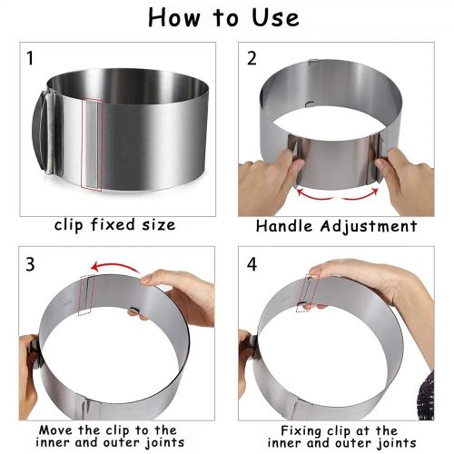Állítható tortakarika/tortagyűrű/tortaforma-16cm-től 30cm-ig állítható átmérő-12 cm magas