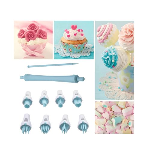 Fondant és marcipán díszítő és jelölő készlet-10 részes