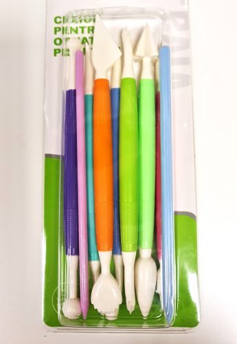 Fondant, marcipán modellező, formázó szett műanyag -9 db/csomag