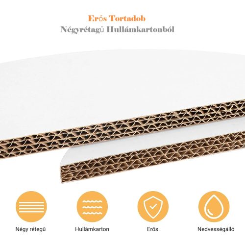 VZ-T100059-Tortadob-torta alátét- 30 cm átmérő-1,2 cm vastag