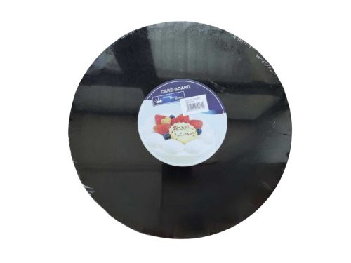 Tortadob-/alátét-kerek-30cm-1 cm vastag-fekete